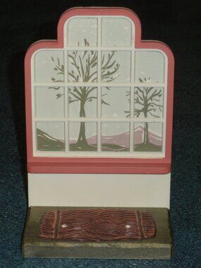 Vintage Anri ITALY Picture Window Hand Carved Wood Display Stand Base Club W Box